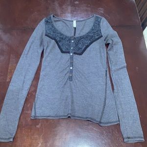Free People XS Dark Grey with Bluish yarn detail